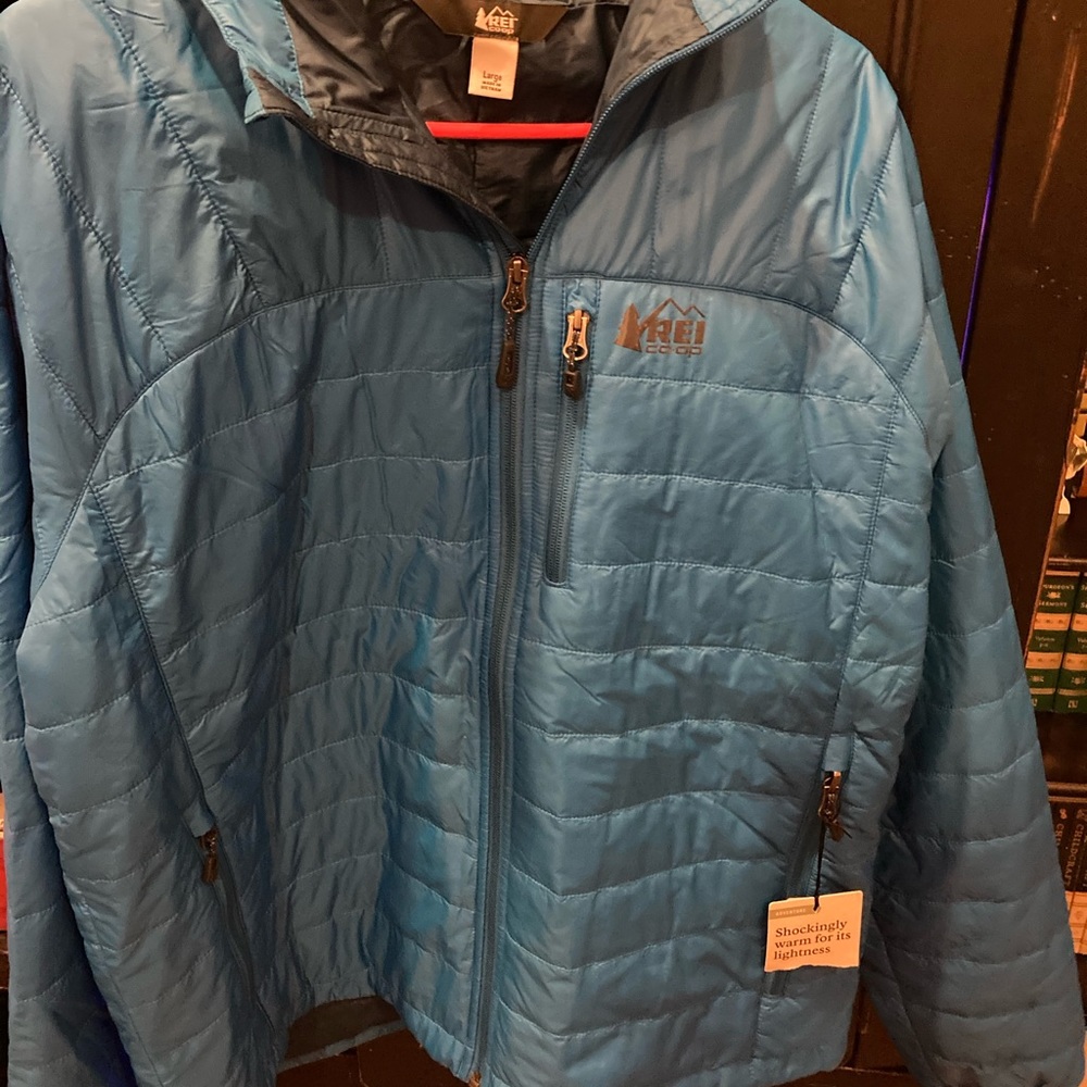 Cobalt blue men’s REI jacket NWT